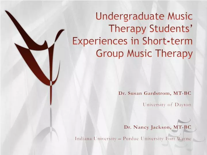 undergraduate music therapy students experiences in short term group music therapy