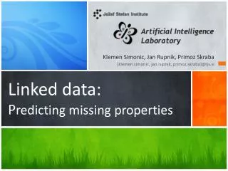 Linked data: P redicting missing properties