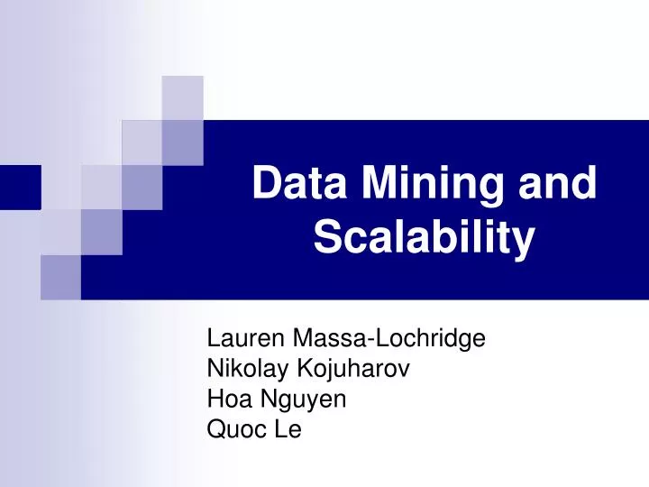 data mining and scalability