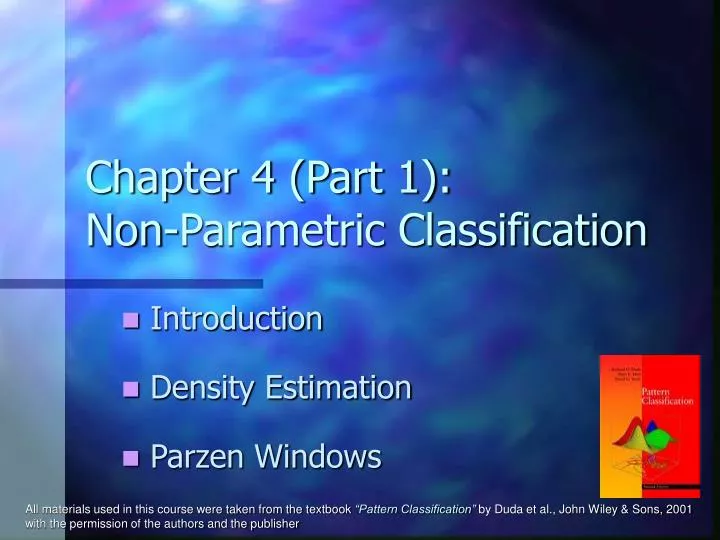 chapter 4 part 1 non parametric classification
