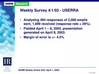 Weekly Survey 4/1/03 - USERRA