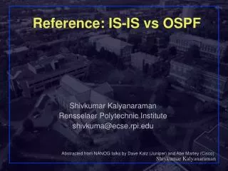 Reference: IS-IS vs OSPF