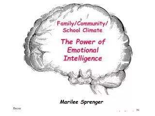 Family/Community/ School Climate The Power of Emotional Intelligence