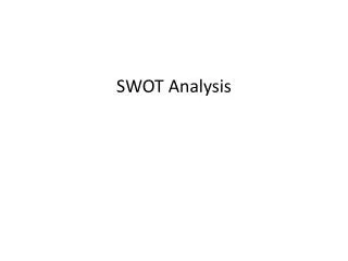 SWOT Analysis