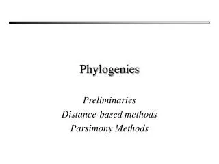 Phylogenies