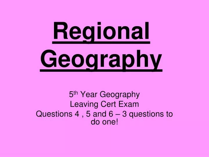 regional geography