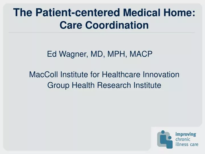 the patient centered medical home care coordination