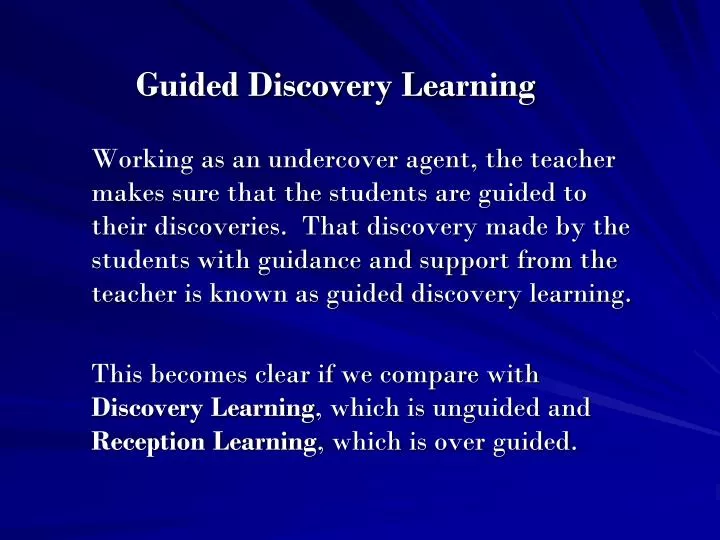 guided discovery learning