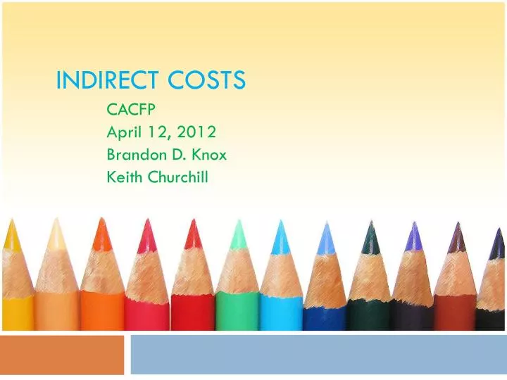 indirect costs
