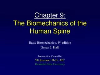Chapter 9: The Biomechanics of the Human Spine
