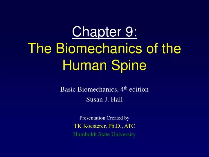 chapter 9 the biomechanics of the human spine