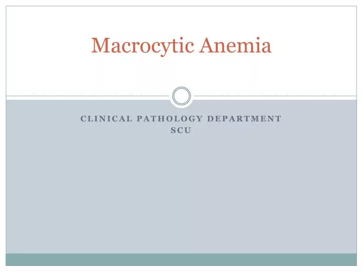 macrocytic anemia
