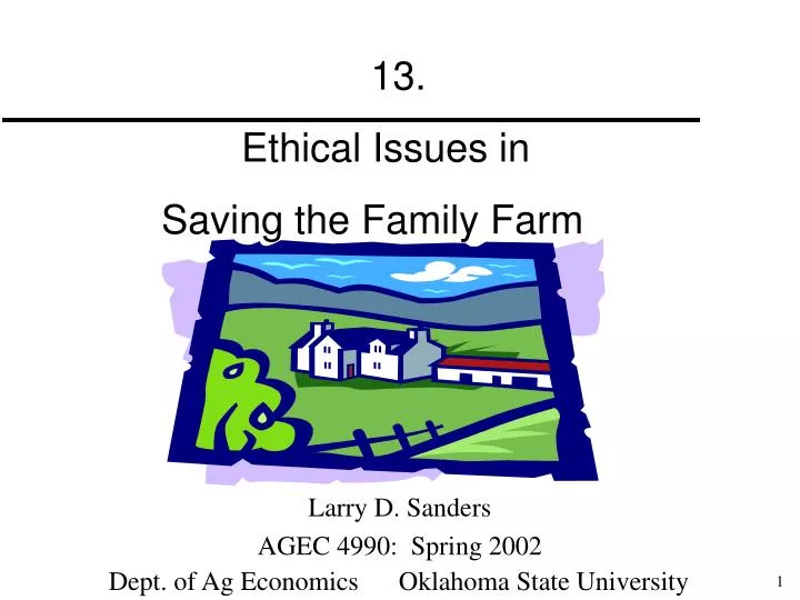 larry d sanders agec 4990 spring 2002