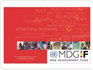 MDG-F Background