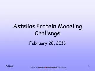 Astellas Protein Modeling Challenge