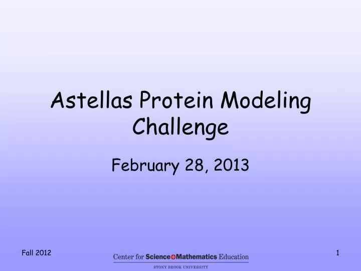astellas protein modeling challenge
