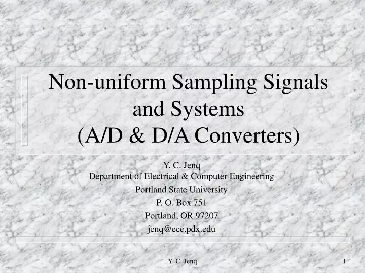 non uniform sampling signals and systems a d d a converters