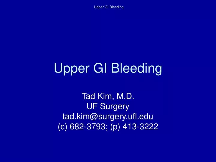 upper gi bleeding