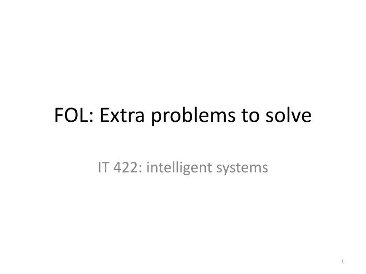 fol extra problems to solve