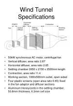 Wind Tunnel Specifications - slide 1