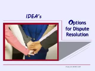 o ptions for dispute resolution