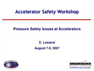Accelerator Safety Workshop