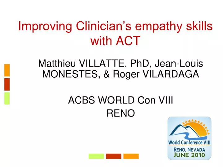 improving clinician s empathy skills with act