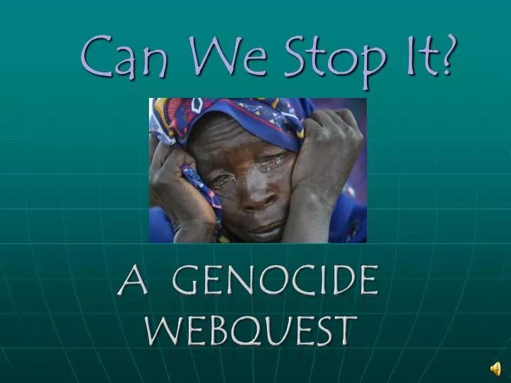 a genocide webquest