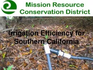 irrigation efficiency for southern california