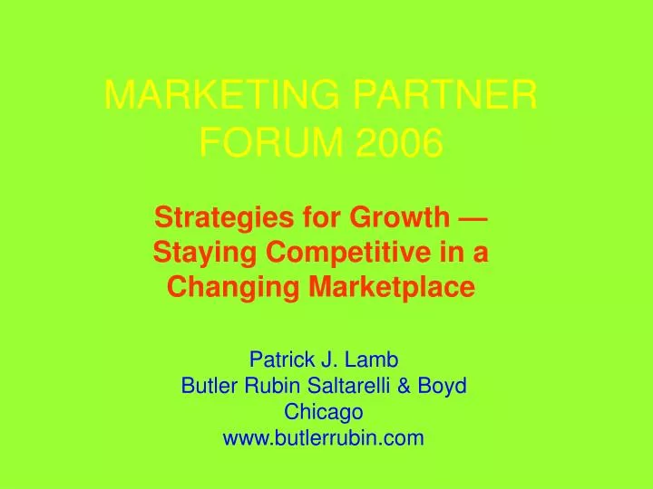 marketing partner forum 2006
