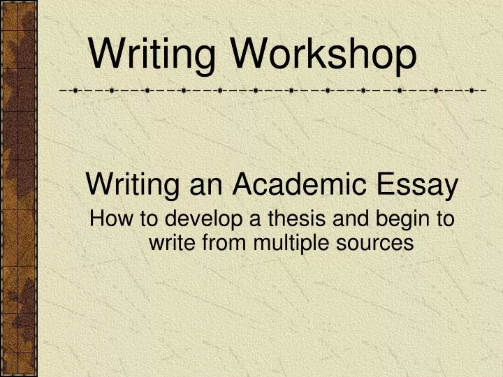 writing workshop