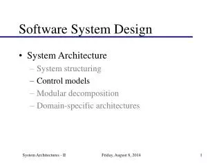 Software System Design