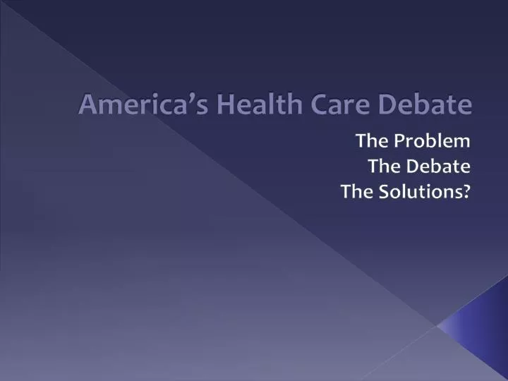 america s health care debate