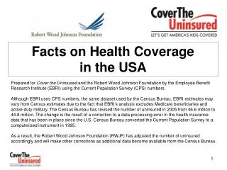 Facts on Health Coverage in the USA