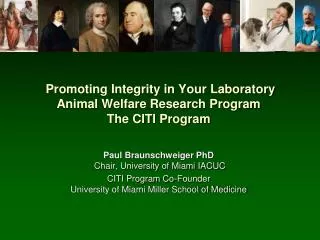 Promoting Integrity in Your Laboratory Animal Welfare Research Program The CITI Program
