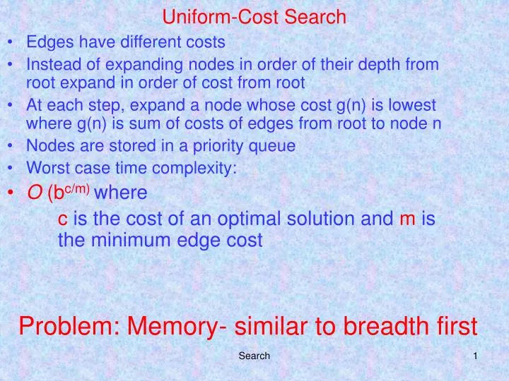 uniform cost search