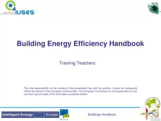 Building Energy Efficiency Handbook