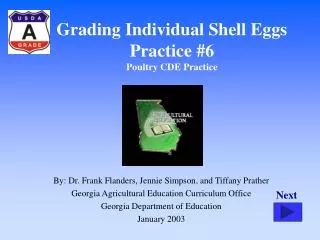 Grading Individual Shell Eggs Practice #6 Poultry CDE Practice