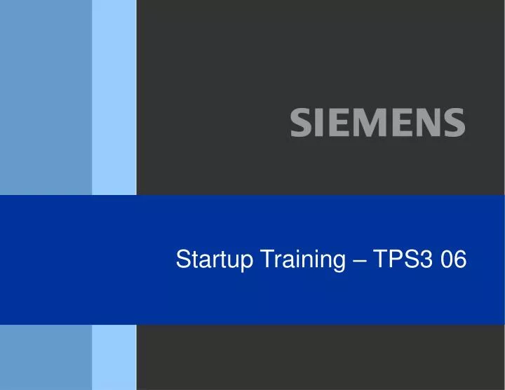startup training tps3 06