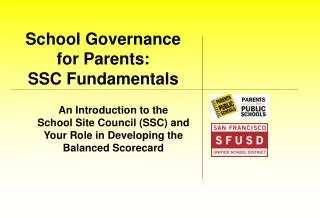 School Governance for Parents: SSC Fundamentals