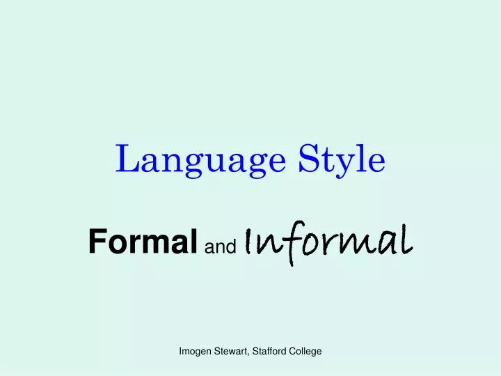 language style