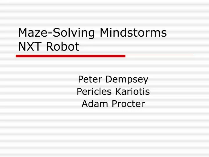 maze solving mindstorms nxt robot