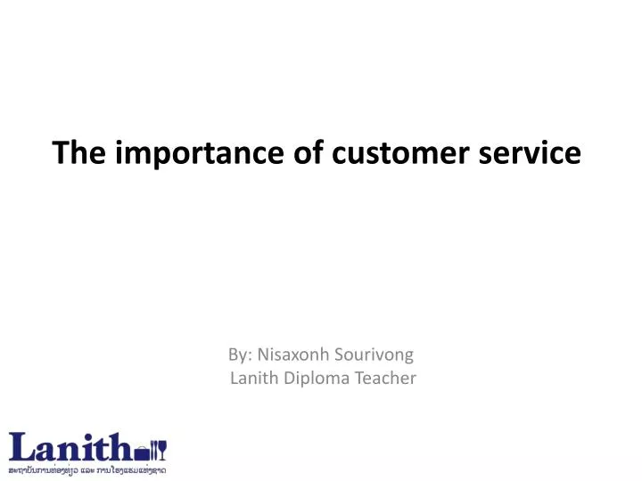 the importance of customer service