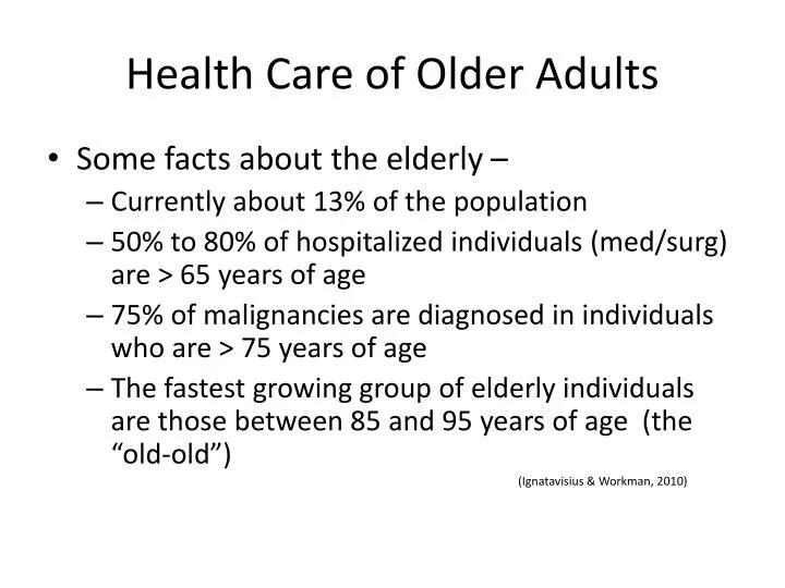 health care of older adults