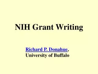 NIH Grant Writing