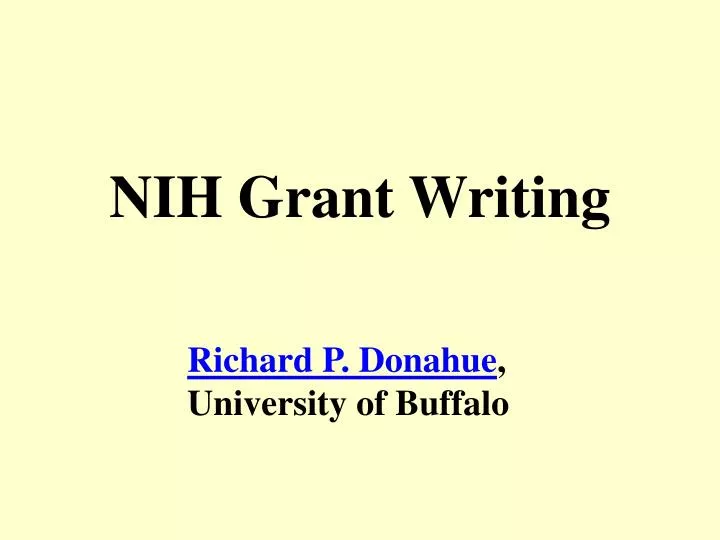 nih grant writing