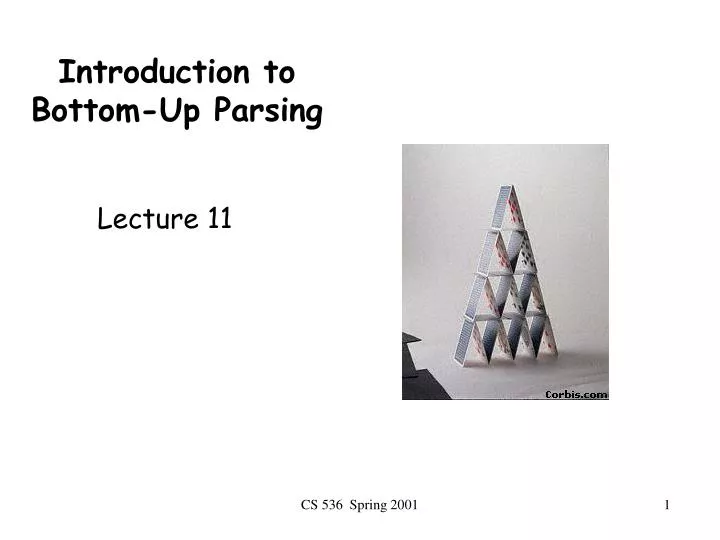 introduction to bottom up parsing