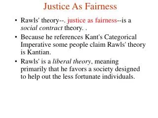 Justice As Fairness