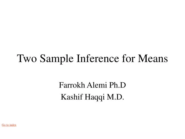 two sample inference for means
