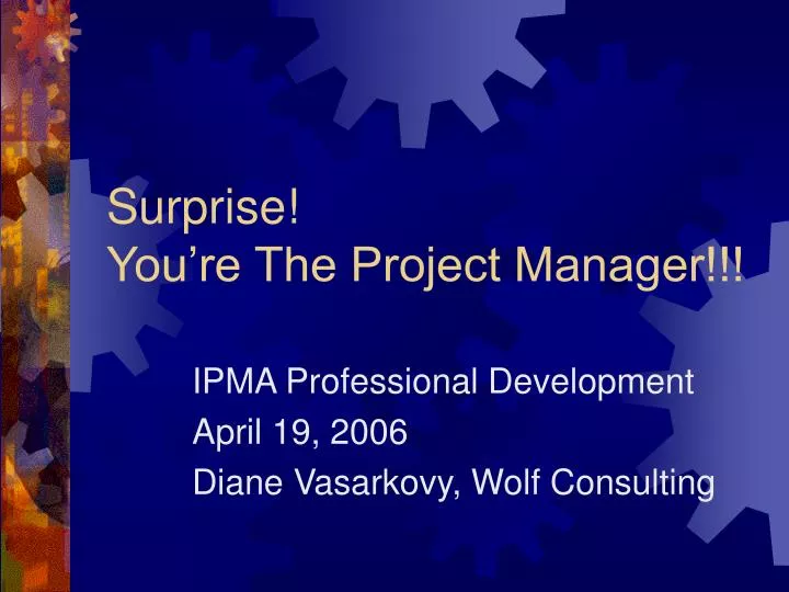 surprise you re the project manager